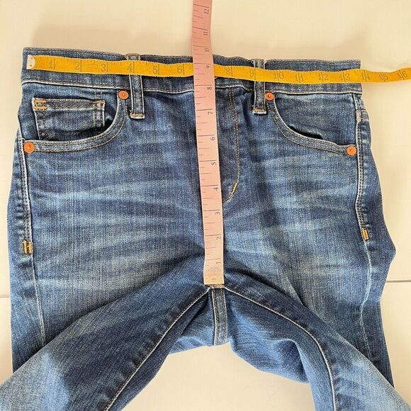 Madewell Jeans Women 26 Blue High Riser Skinny Medium Wash Distressed Stretch - Picture 9 of 11